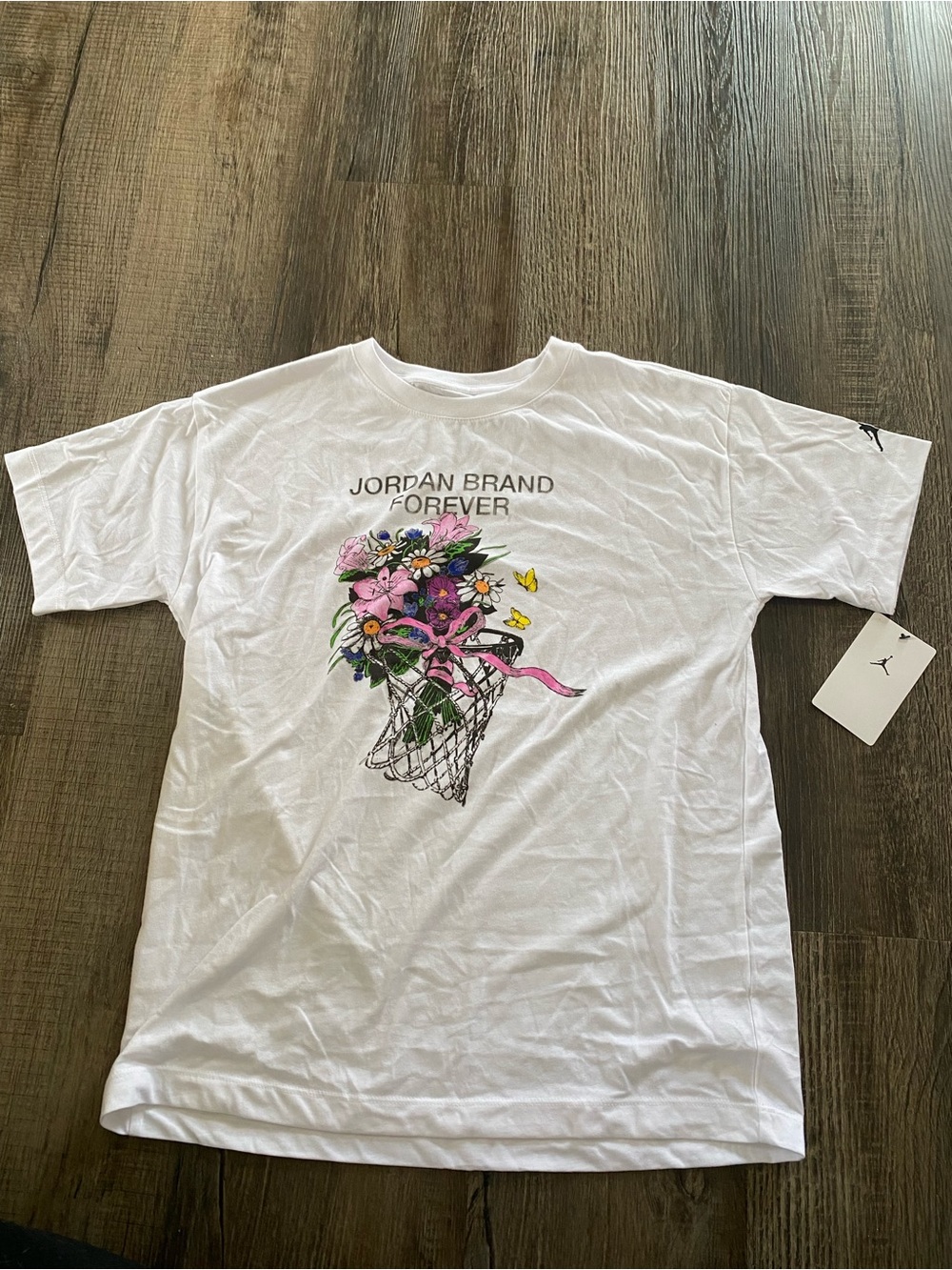 Jordan Forever White Floral Graphic Tee